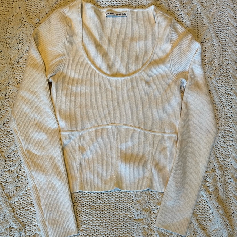 Long Sleeve Corset Style Sweater Top